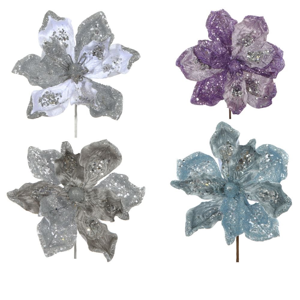 Цветок искусственный пуансеттия, L25 W25 W20 см, 1 вид из 4