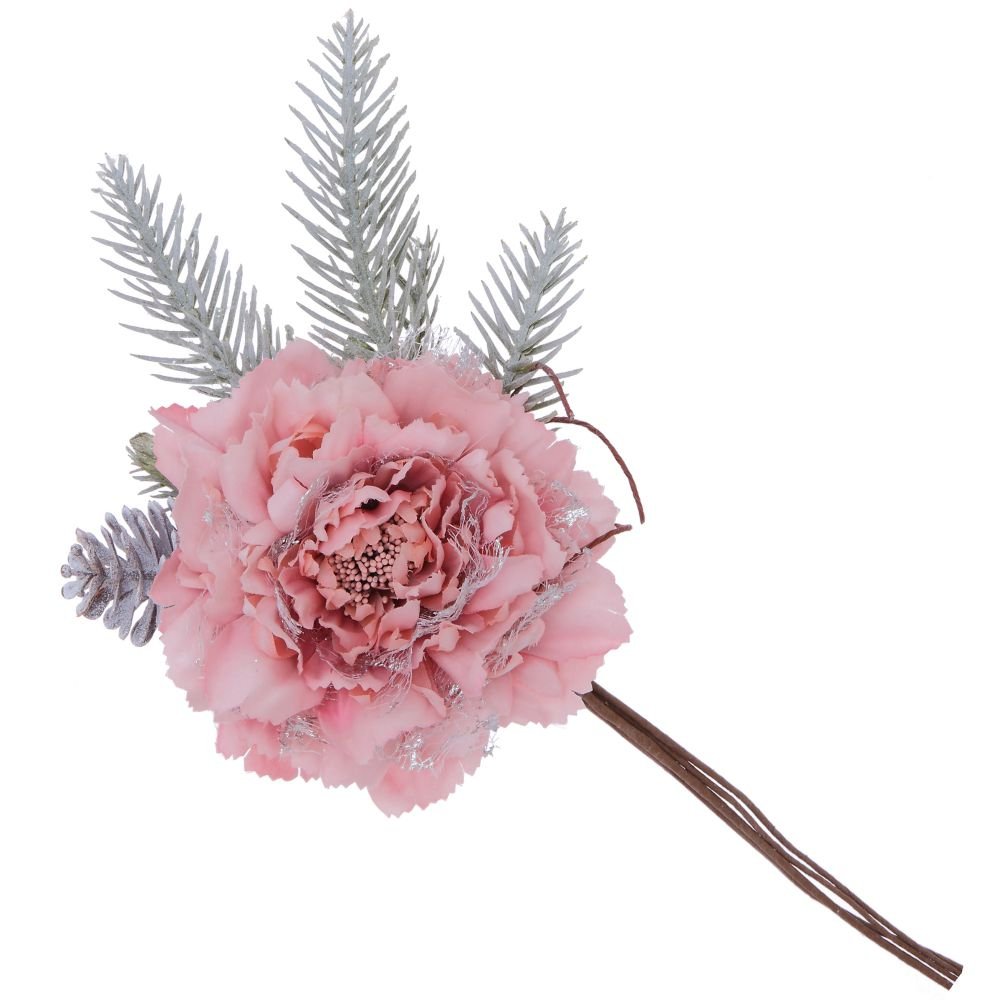 Цветок искусственный роза, L12 W10 H30 см