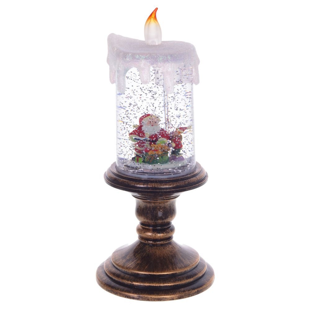 Фигурка декоративная Свеча с подсветкой, W10,5 H26 см