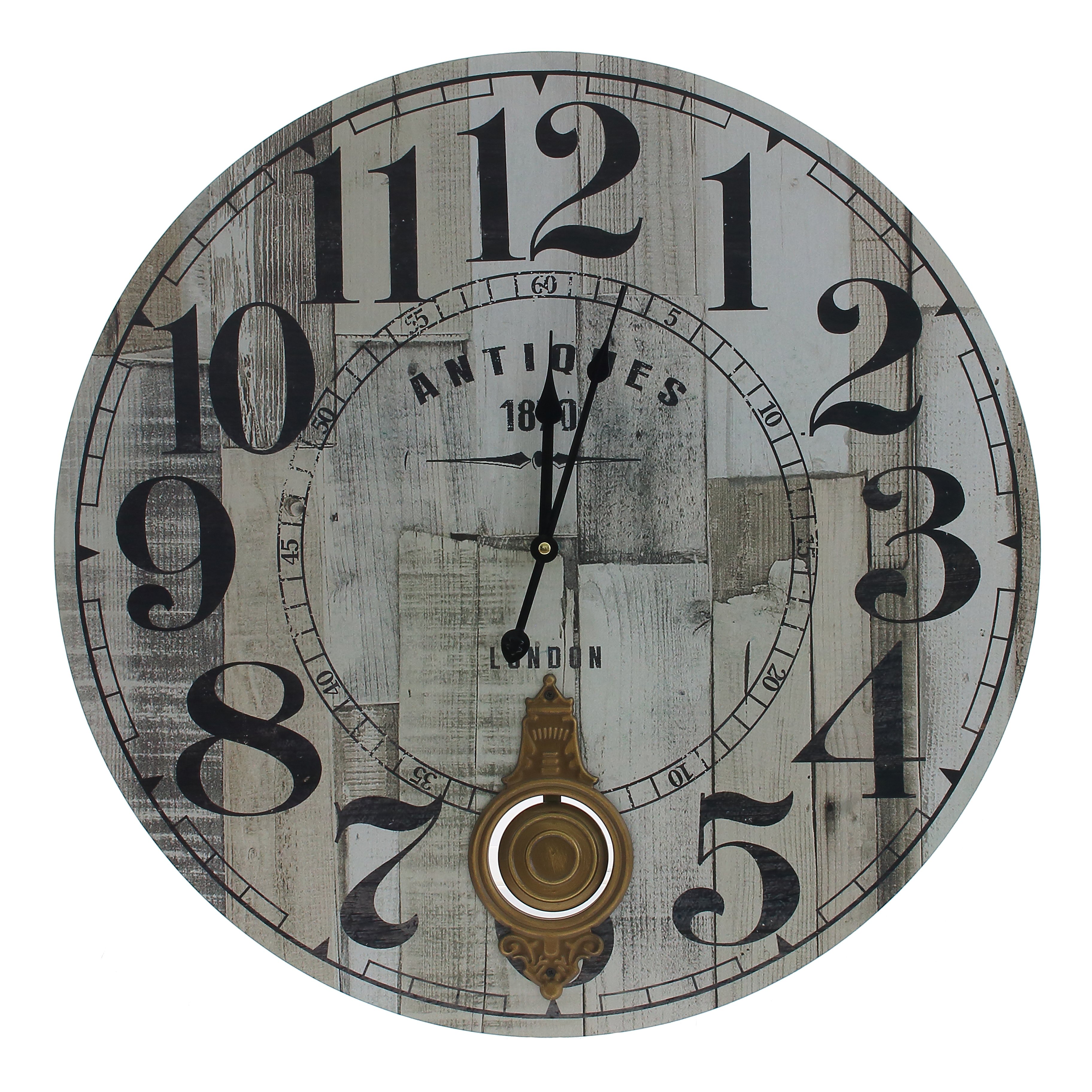Часы настенные декоративные,  L58 W4,5 H58 см, (1xAA не прилаг.)
