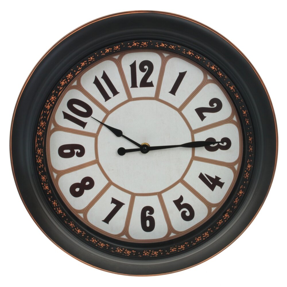 Часы настенные декоративные (1xAA не прилаг.), L35,5 W6 H35,5 см