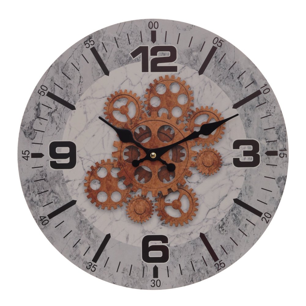 Часы настенные декоративные,  L33,5 W4 H33,5 см, (1xAA не прилаг.)