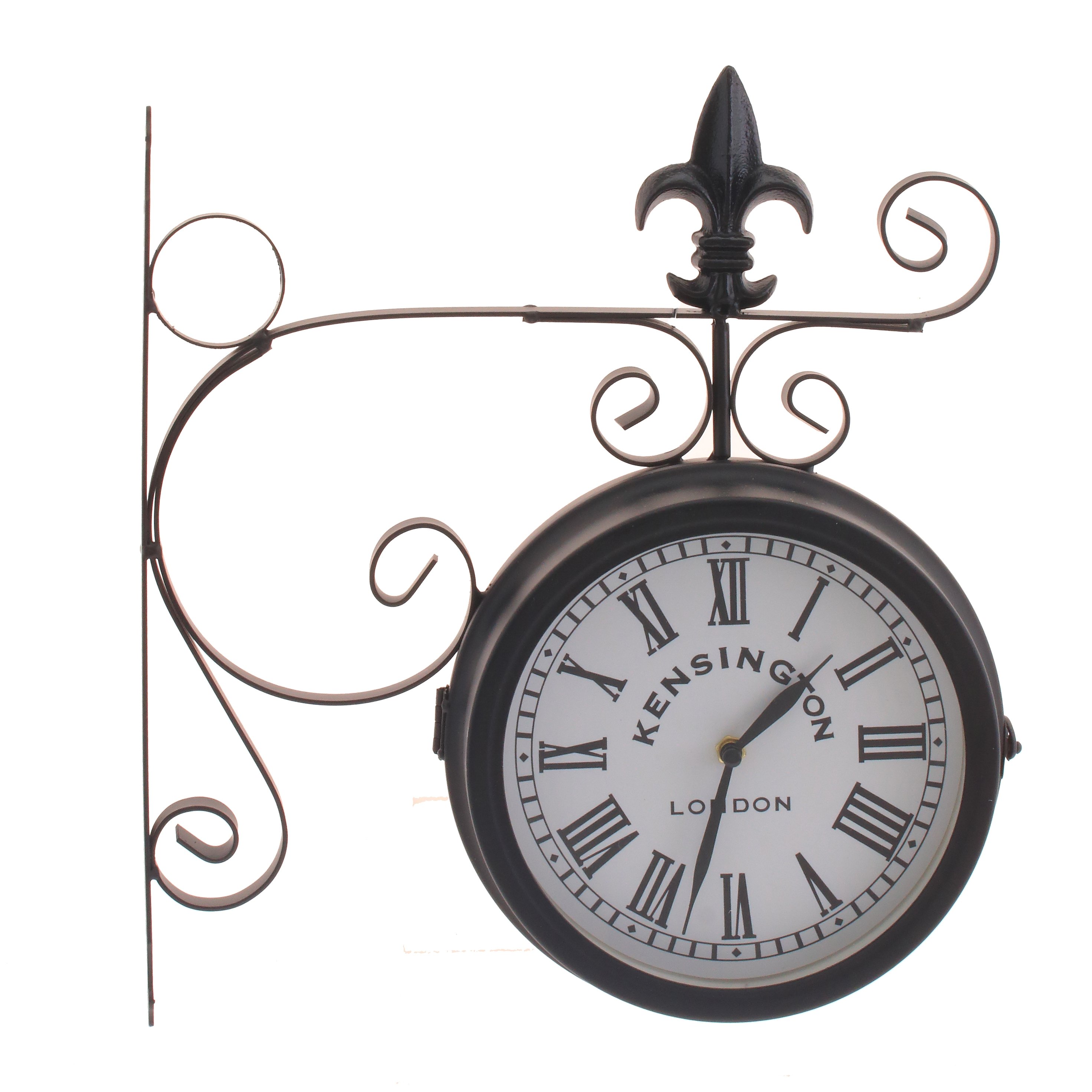 Часы двусторонние настенные декоративные, L33 W10,5 H36 см, (2хАА не прилаг.)