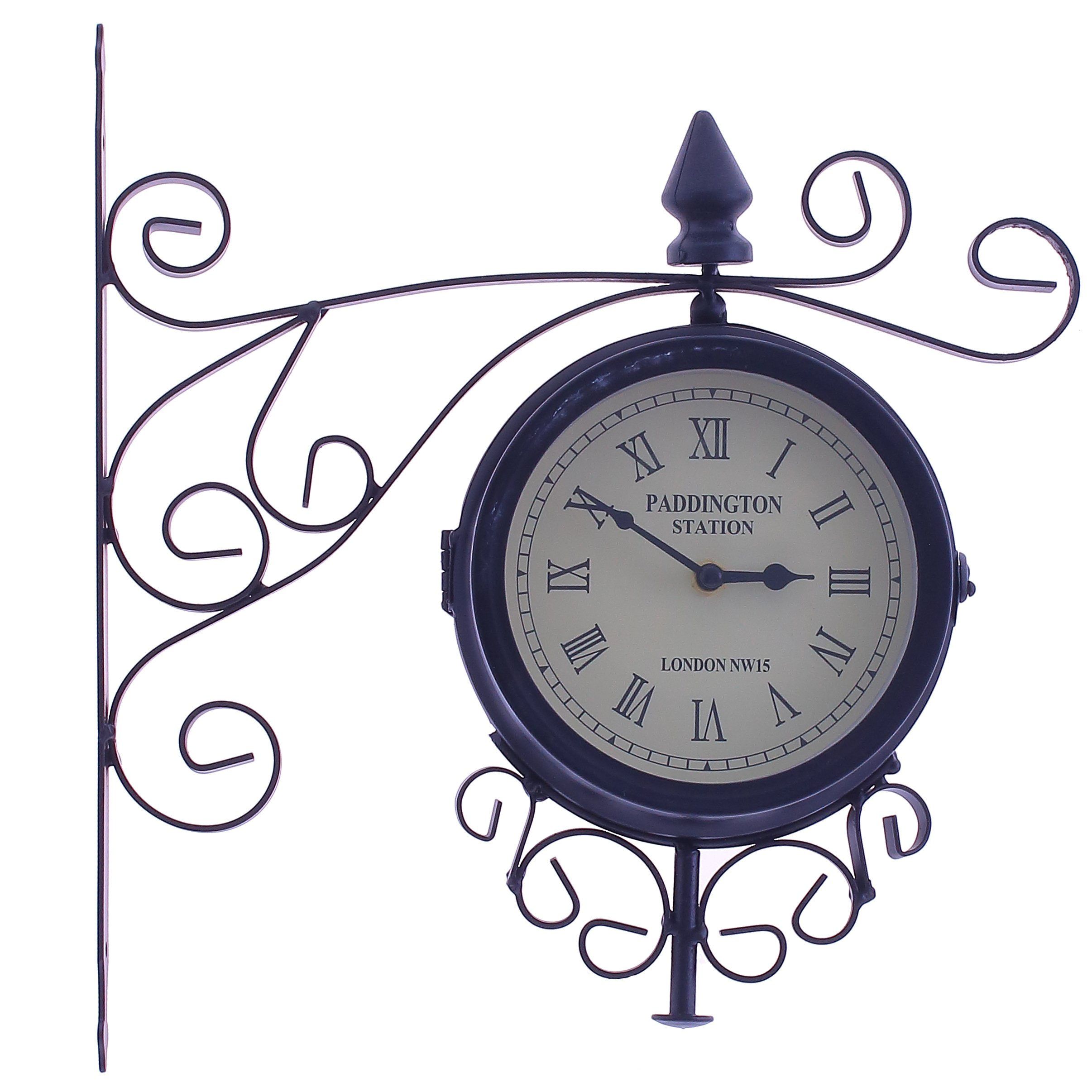 Часы двусторонние настенные декоративные, L31 W9,5 H32,5 см, (2хАА не прилаг.)