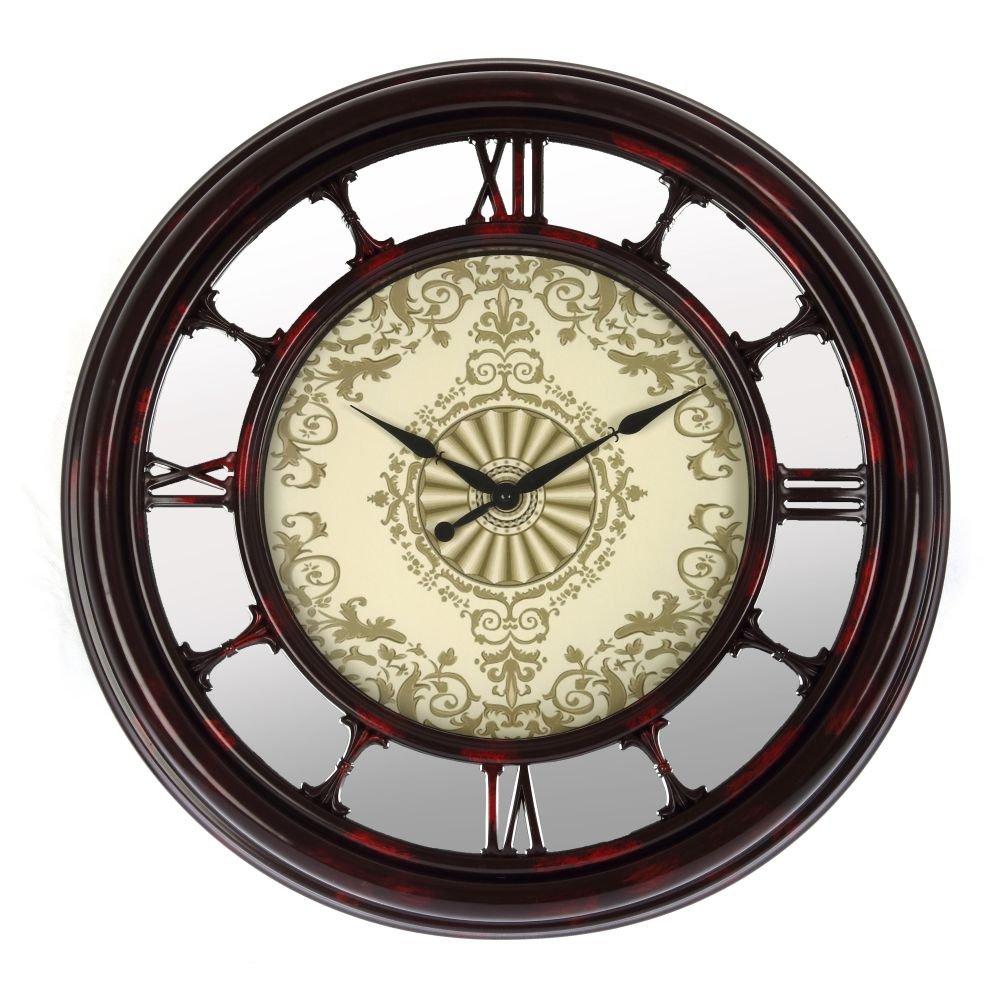 Часы настенные декоративные ( с зеркальным элементом), L57 W6 H57 см, (1хАА не прилаг.)