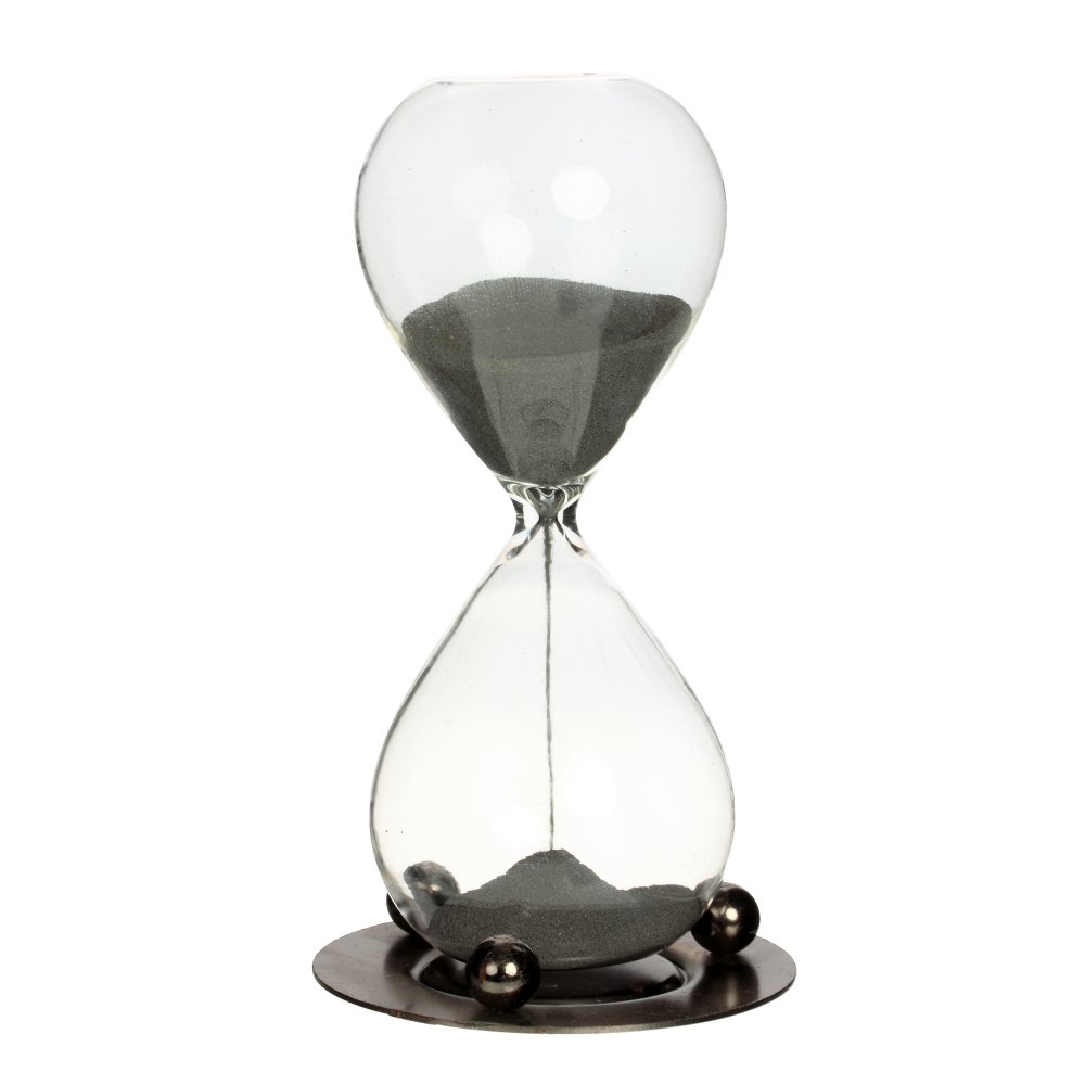 Часы песочные с магнитным песком (2 мин. 10 сек.), L8 W8 H16 см