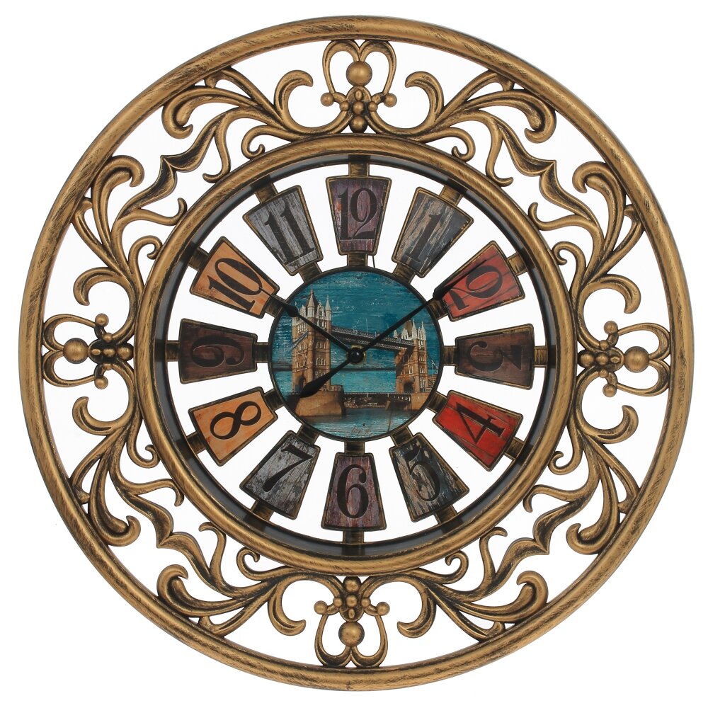 Часы настенные декоративные, L46 W4,5 H46 см, (1xАА не прилаг.)