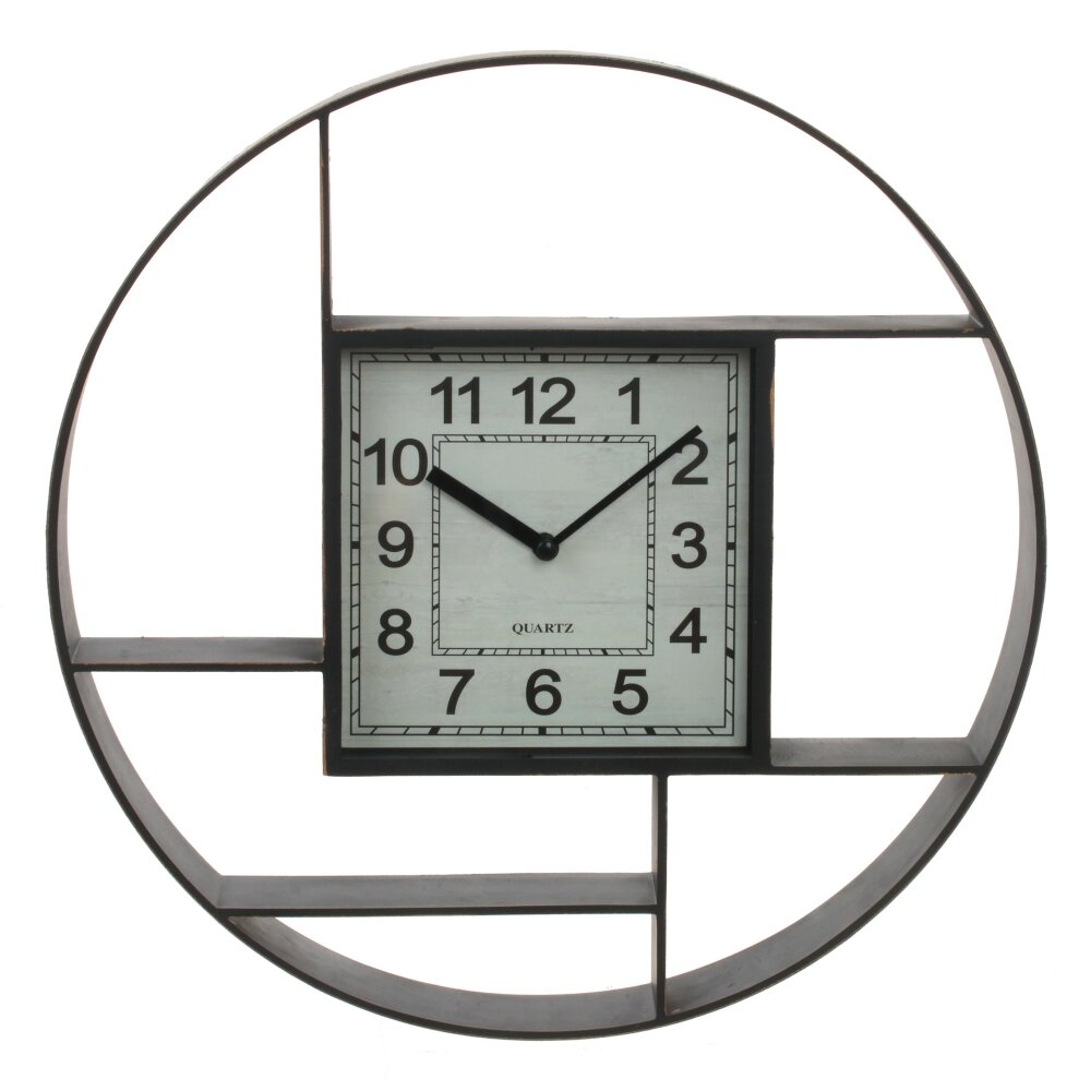 Часы настенные декоративные, L35 W6,5 H35 см, (1xАА не прилаг.)