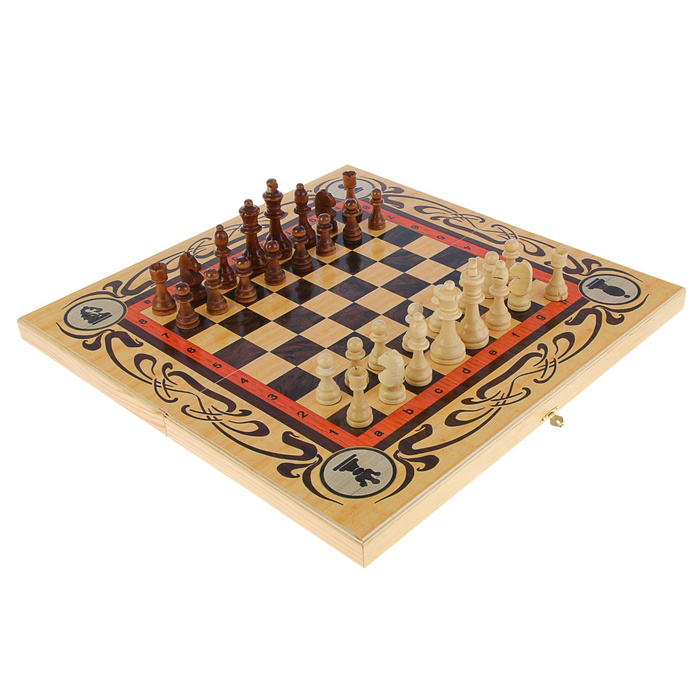 Набор игр шахматы нарды, шашки с доской Статус