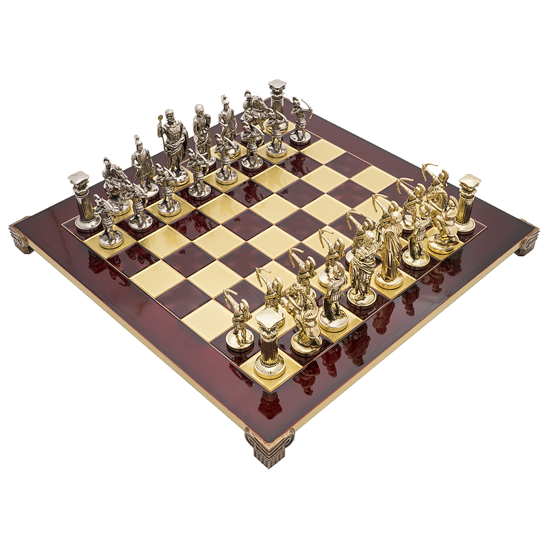 Шахматы с фигурами из бронзы Античные войны