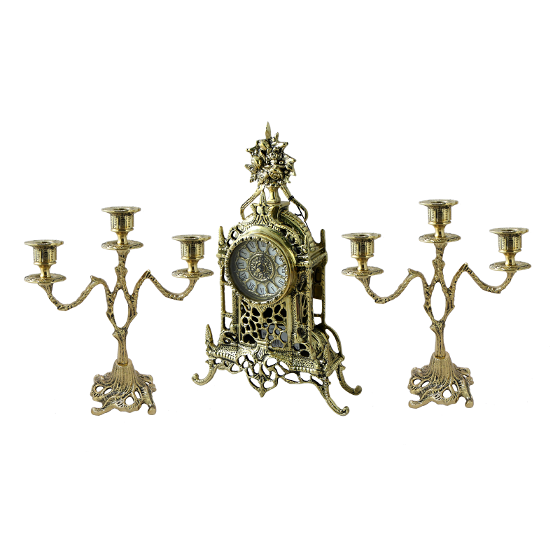 Каминные часы с канделябрами Летний Сад, Bello De Bronze, Bello De Bronze