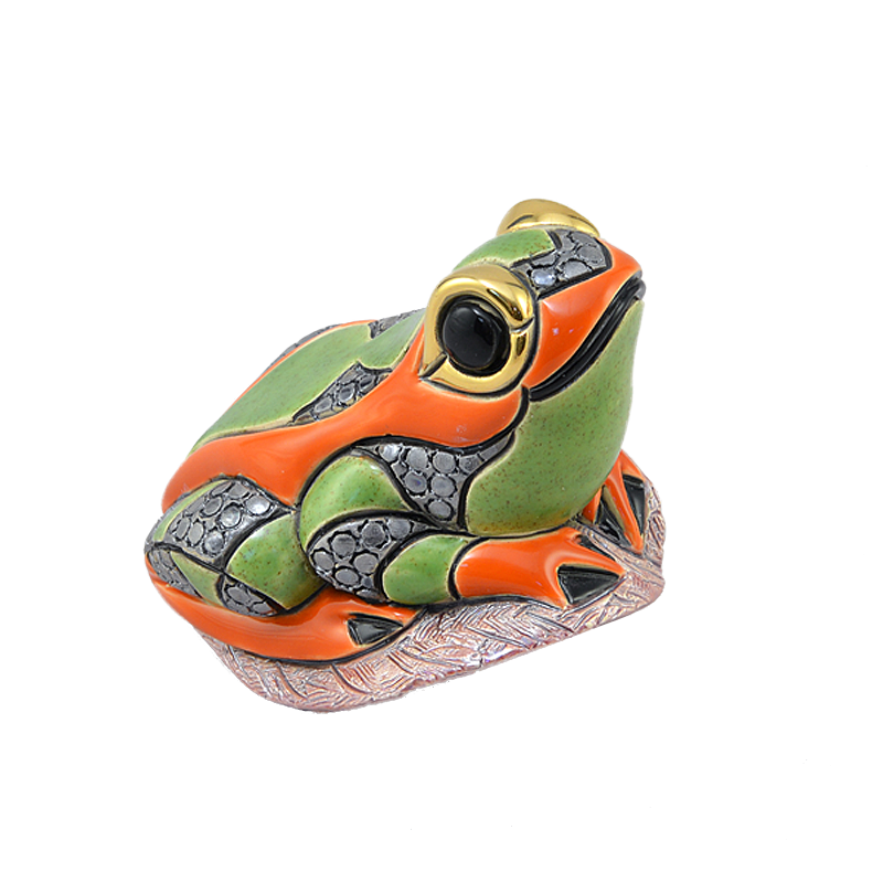 Статуэтка керамическая Лягушка на листе