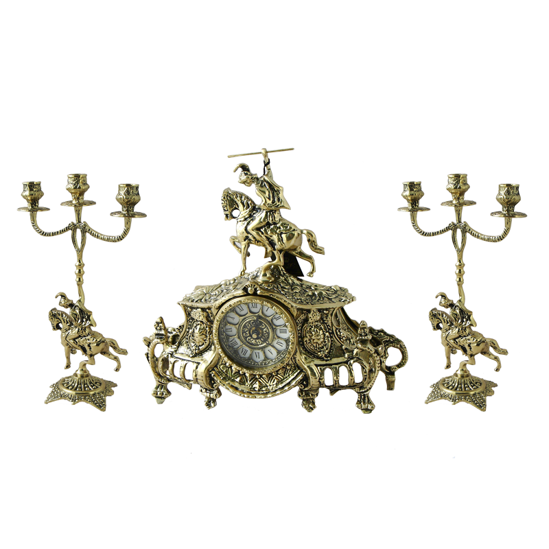 Каминные часы с канделябрами Коша , Bello De Bronze, Bello De Bronze