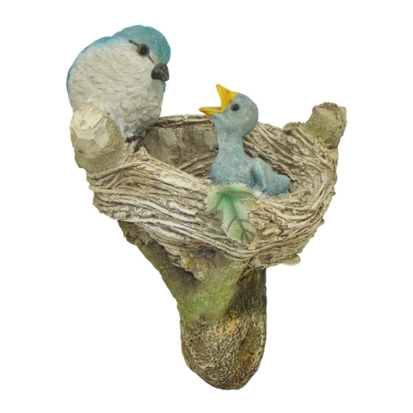 Фигура садовая навесная Птицы в гнезде, 12.5*14*23.5см