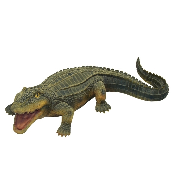 Фигура декоративная садовая Крокодил №1, размеры 45*23*14см
