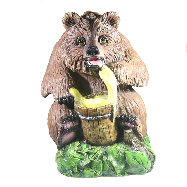 Фигура декоративная Медведь с медом большой, размеры 35*37*45см