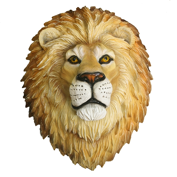 Фигура декоративная навесная Голова льва, размеры 24*33*42см