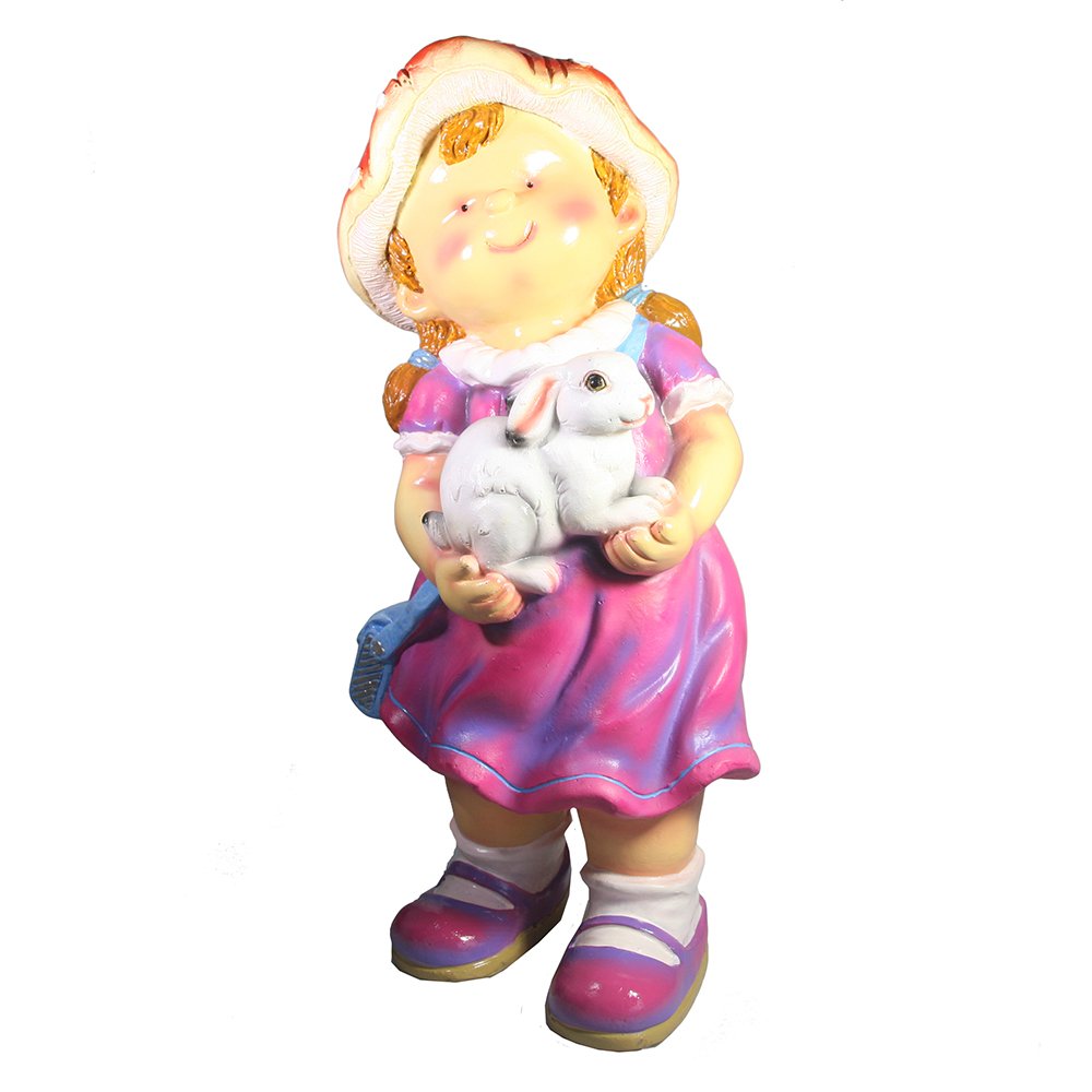 Фигура декоративная Девочка с кроликом