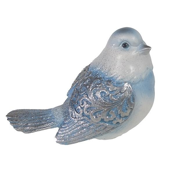 Фигура декоративная Красивая птичка (голубая), 9*12*9см.