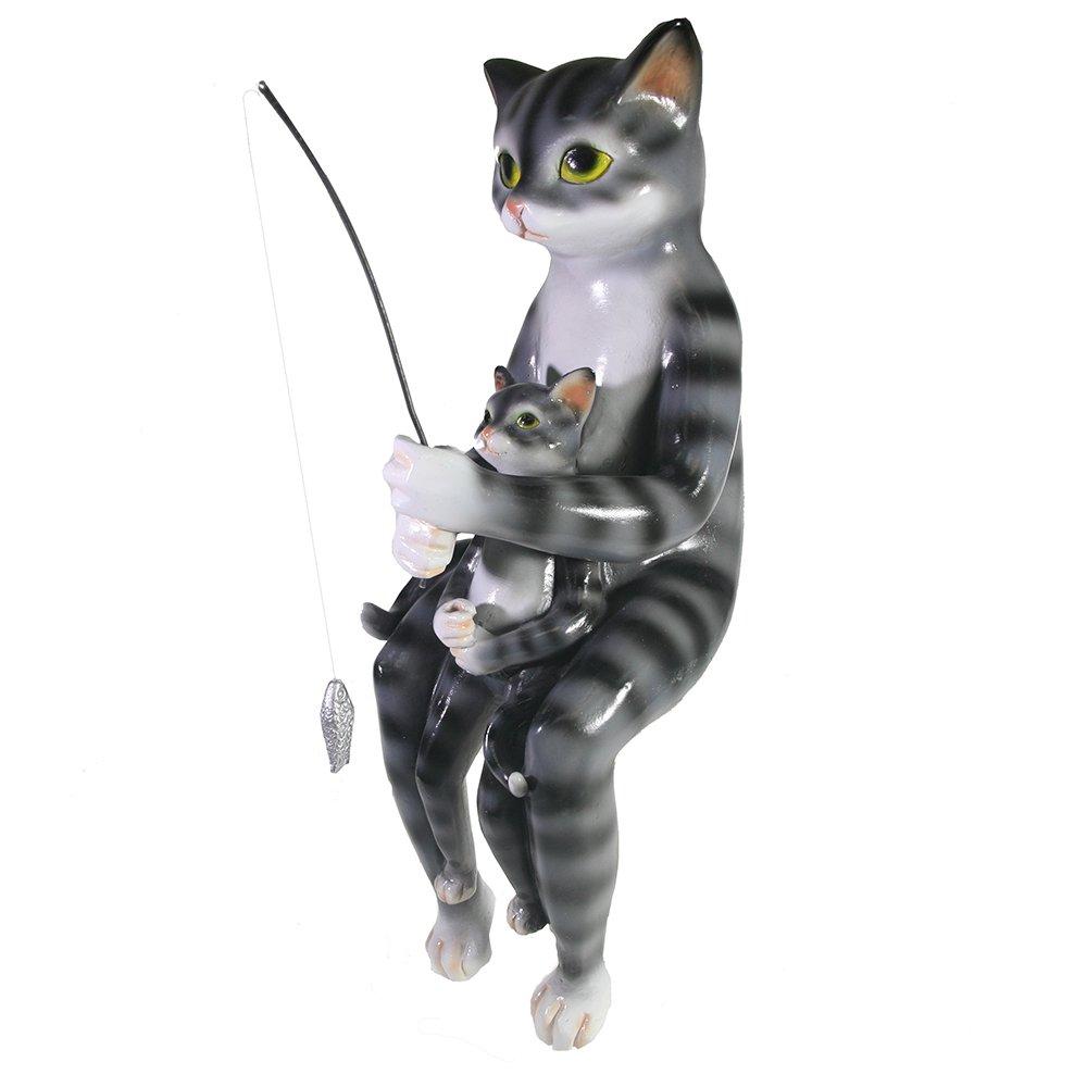 Фигура декоративная Кот с котенком рыбачат 15*13 *22.5см