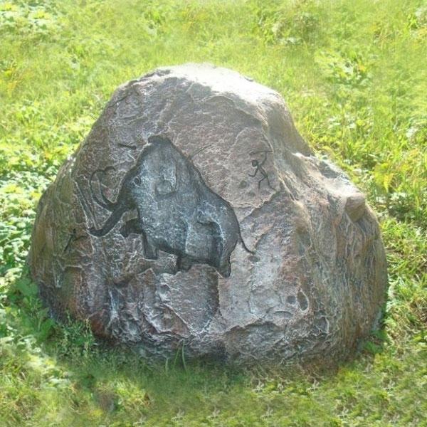 Камень Декоративный с мамонтом, размеры L61 H37 см