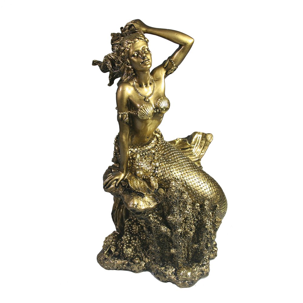 Фигура декоративная Русалка (золото)