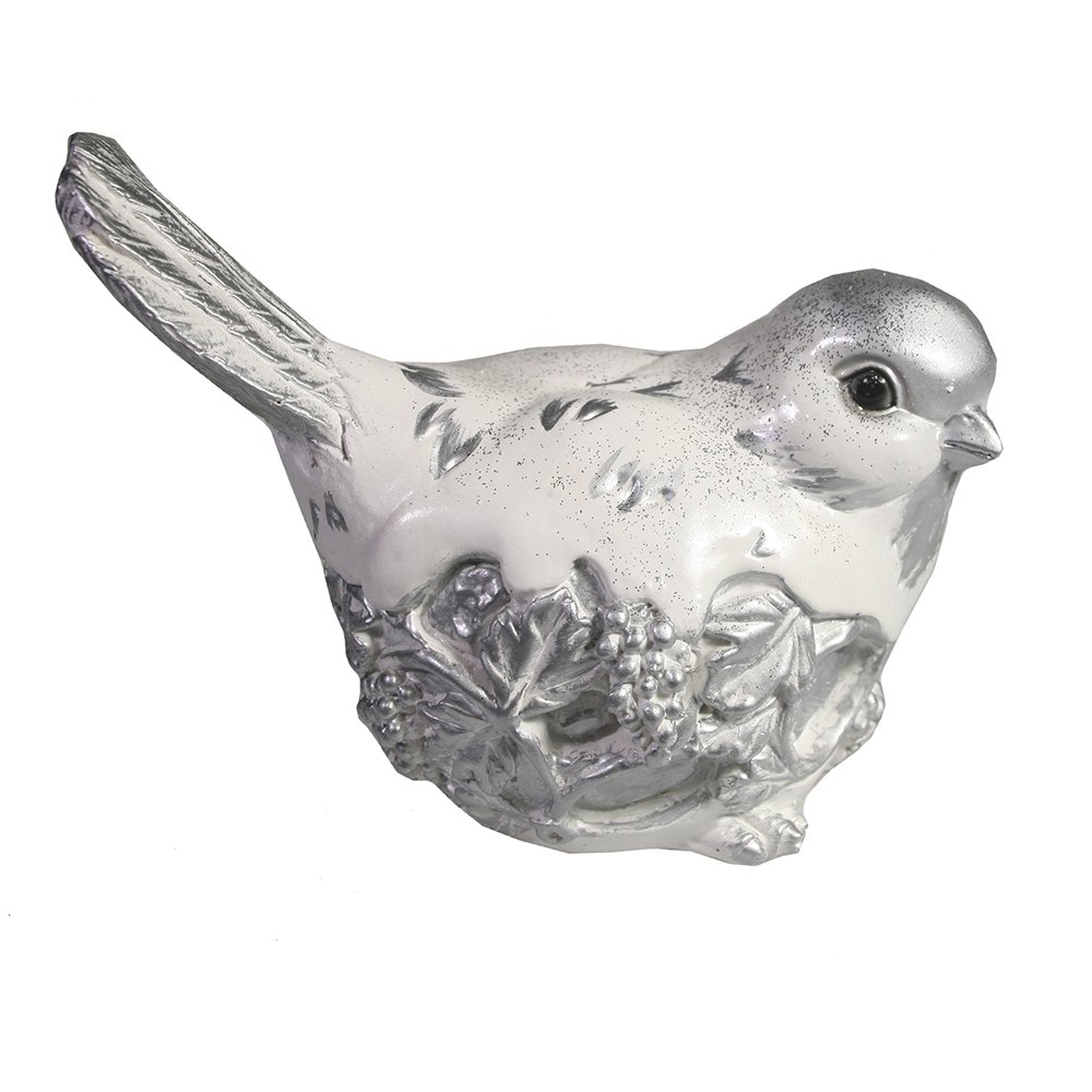 Фигура декоративная Птичка (серебро)