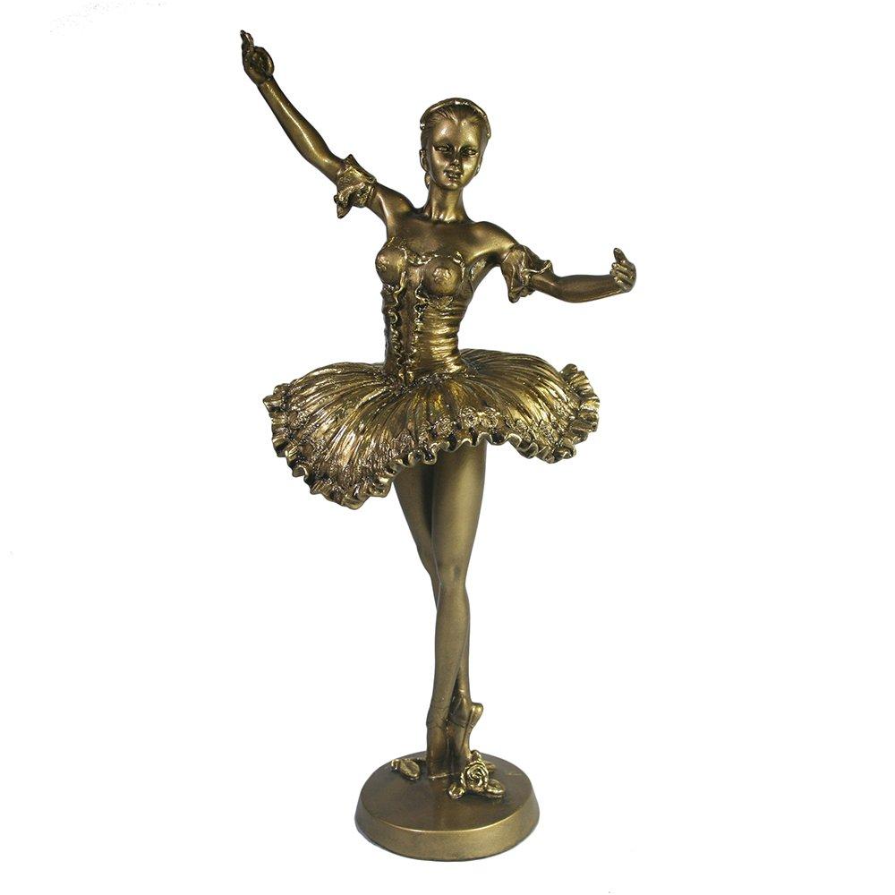 Фигура декоративная Балерина (золото) L10W13H28