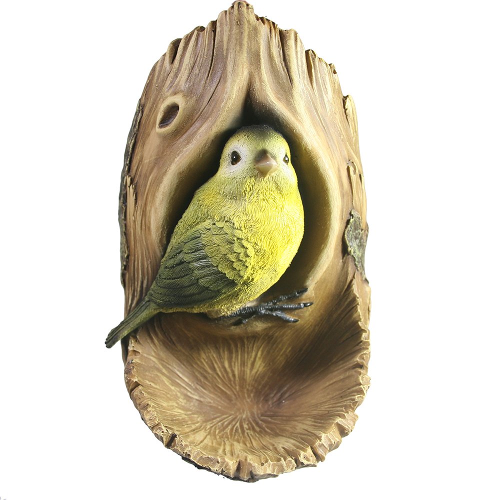 Фигура декоративная навесная Птичка в дупле L12W14H24 см