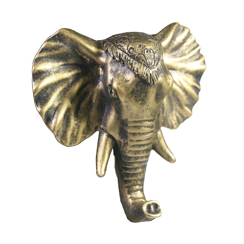Изделие декоративное Крючок Слон (слоновая кость +золото) L4W12H13
