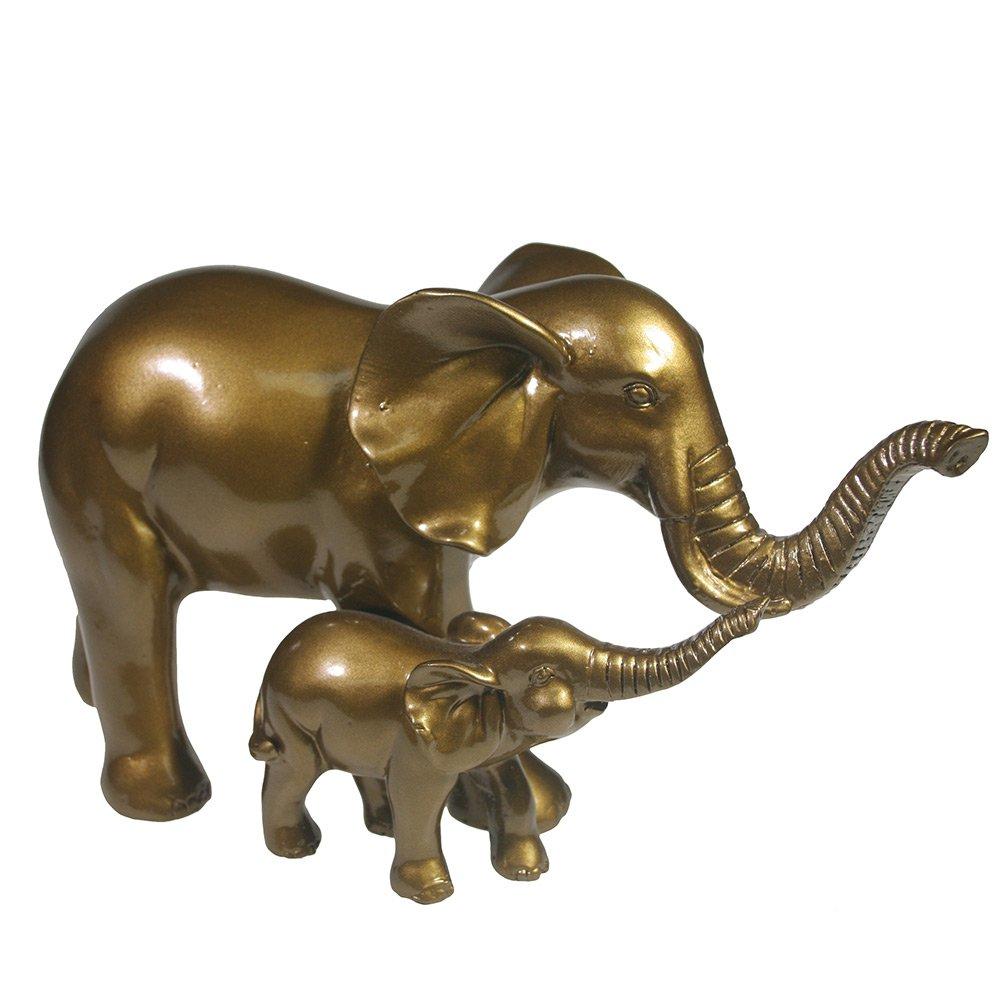 Фигура декоративная Слониха со слоненком (бронза), 22*9*12см