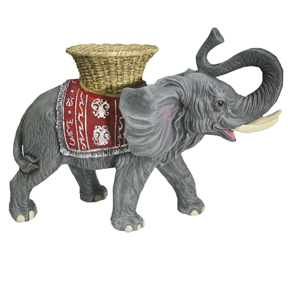 Фигура декоративная Слон с кашпо на спине (акрил), 65*32*47см
