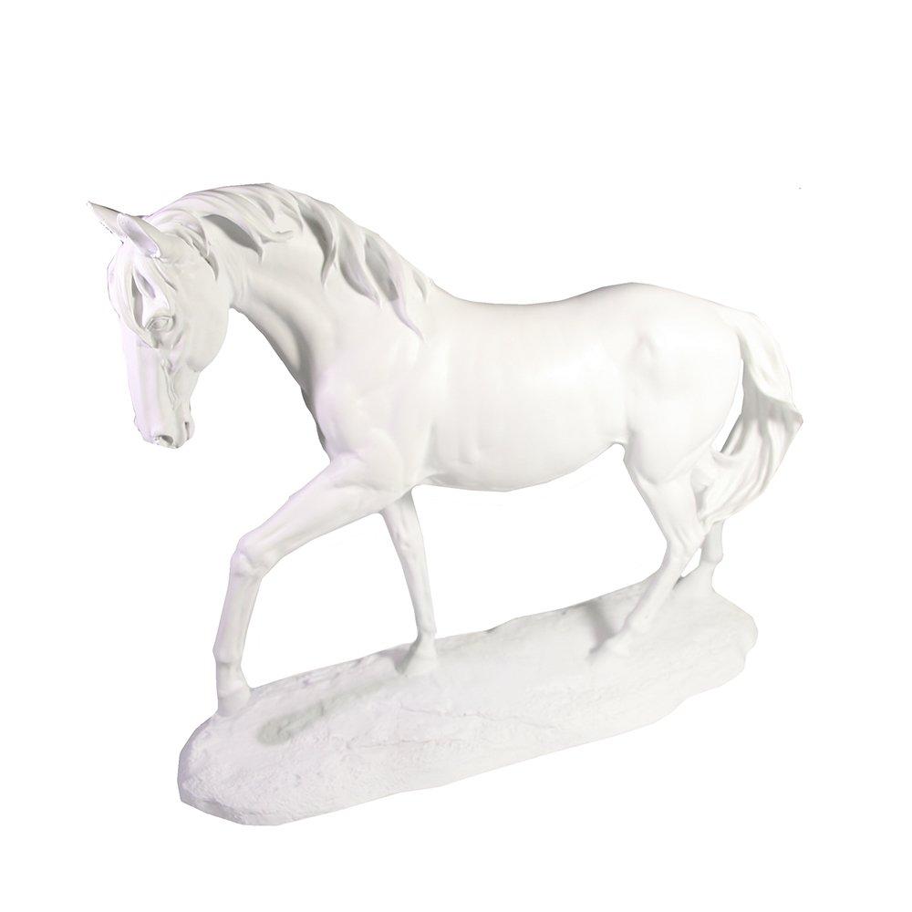 Фигура декоративная Шагающий конь (белый) 15,5*42*36см