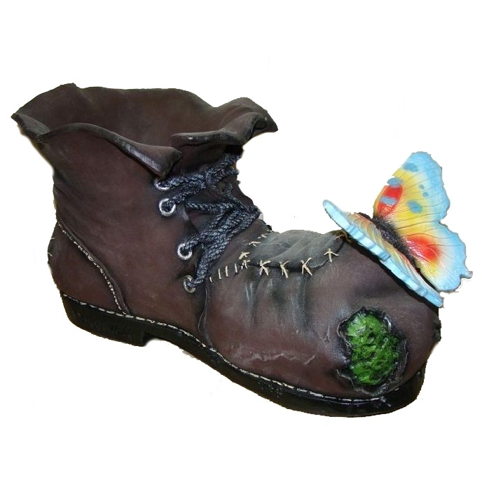 Кашпо декоративное Ботинок великана с бабочкой, 43*26*25 см
