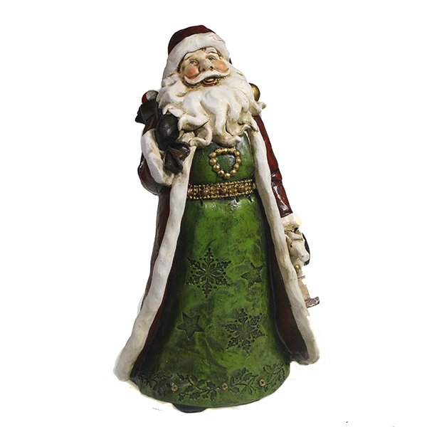 Фигура декоративная Дед Мороз с мешком на плече 14.5*10.5*20.5см