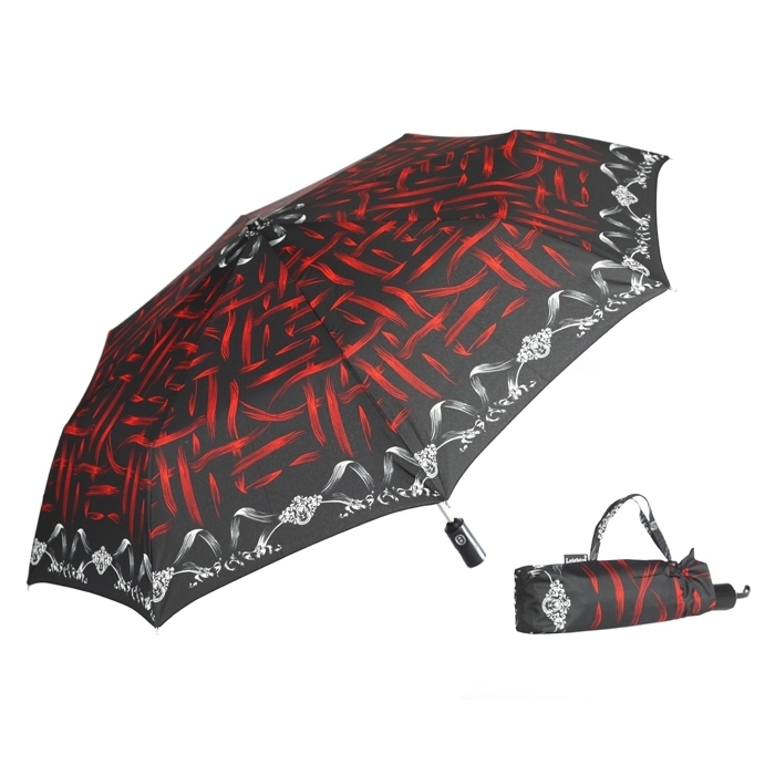 Зонт 23, полный автомат (Красно-черная абстракция)
