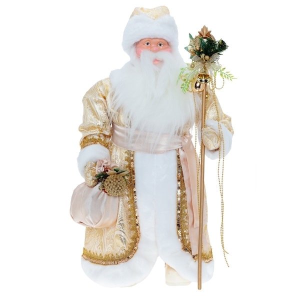 Дед Мороз,  60 см (золотая парча)