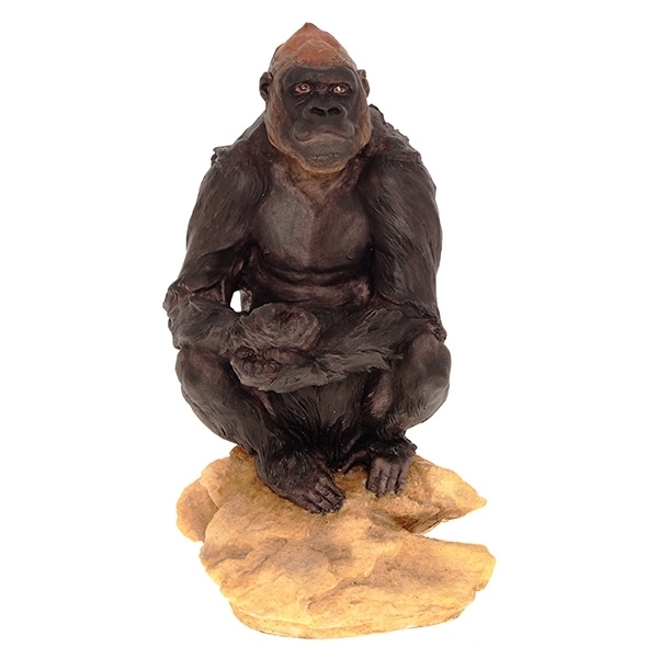 Фигурка декоративная Орангутан на камне, L18 W14 H32 см