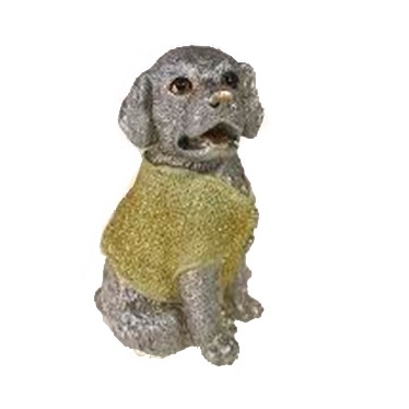 Фигура декоративная Щенок в золотом свитере 10х9,5х14,5