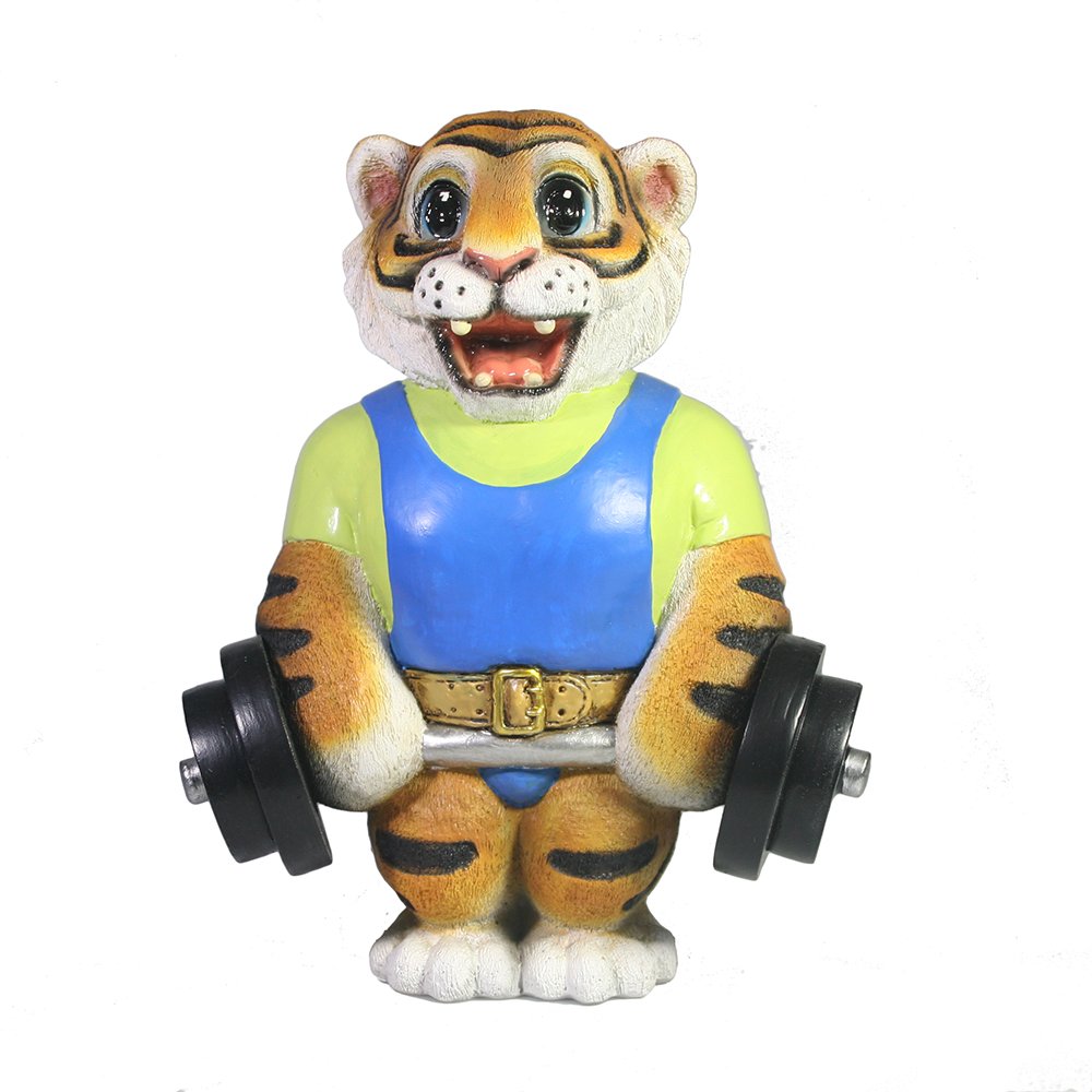 Фигура декоративная Тигр штангист