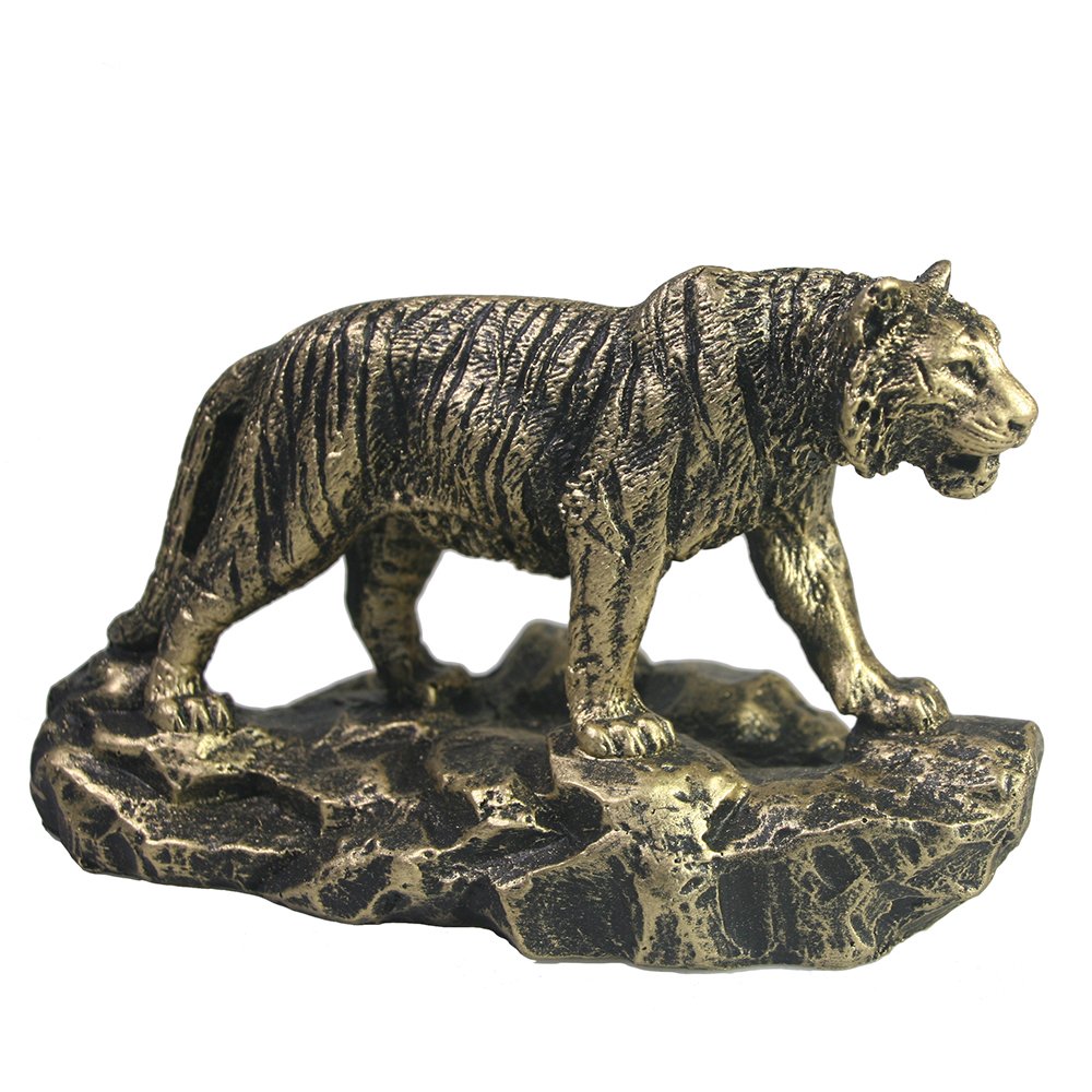 Фигура декоративная Тигр на скале (бронза)