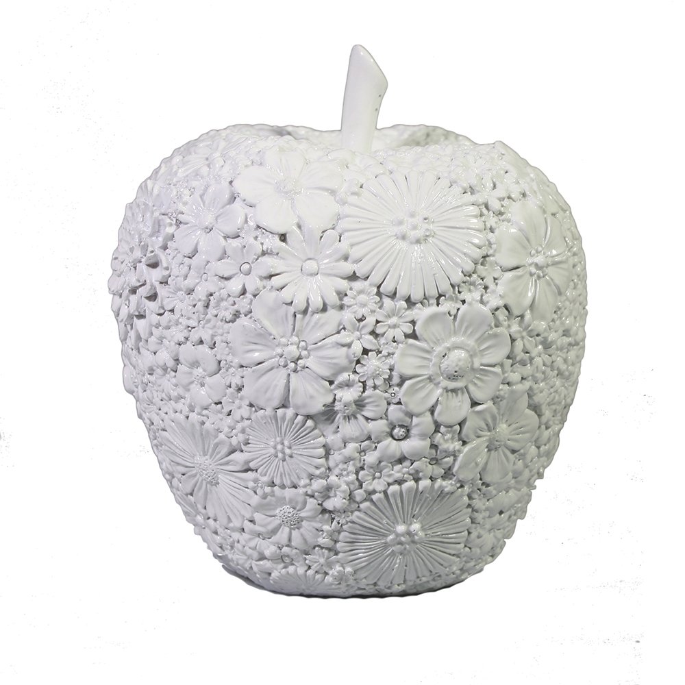 Фигура декоративная Яблоко (белый гянец)