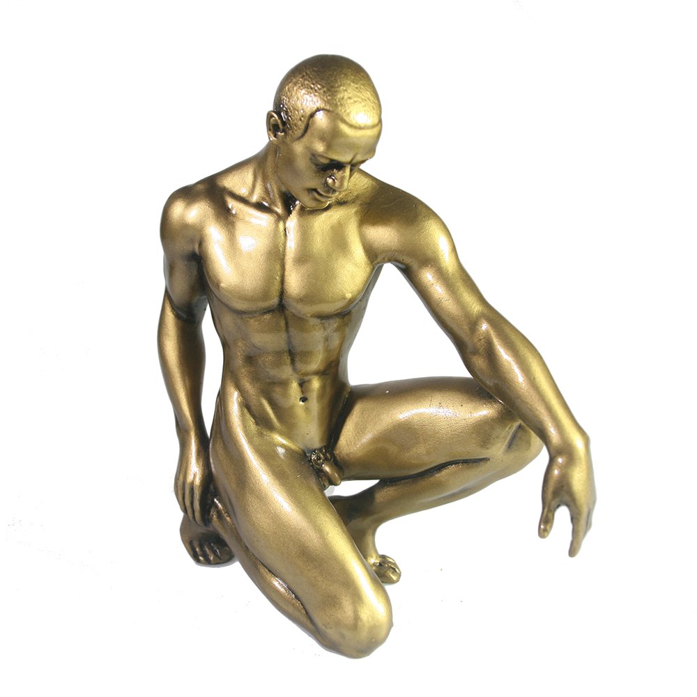 Фигура декоративная Атлет (золото) L14W5H15