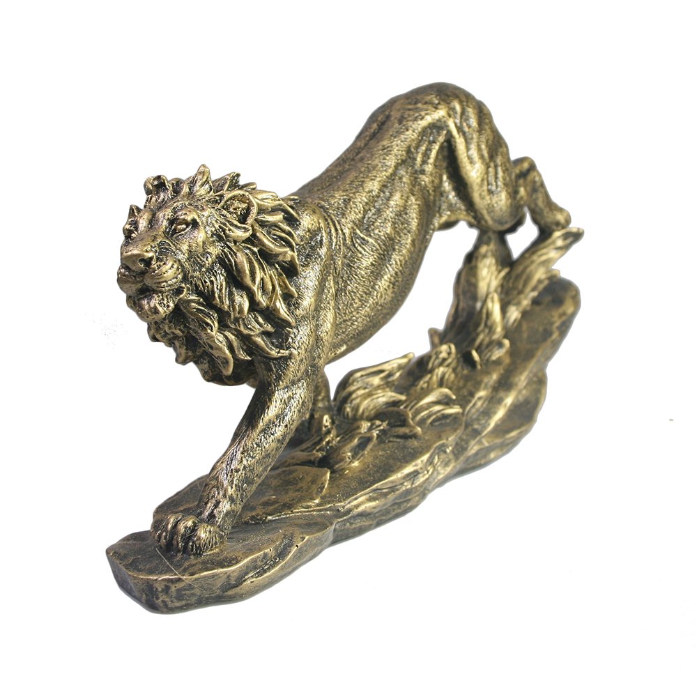 Фигура декоративная Крадущийся лев (бронза)