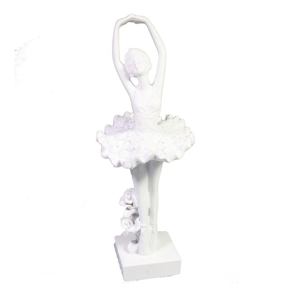 Фигура декоративная Балерина (белый глянец) L7W7H20