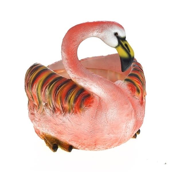 Кашпо декоративное Фламинго, H25 D15 см