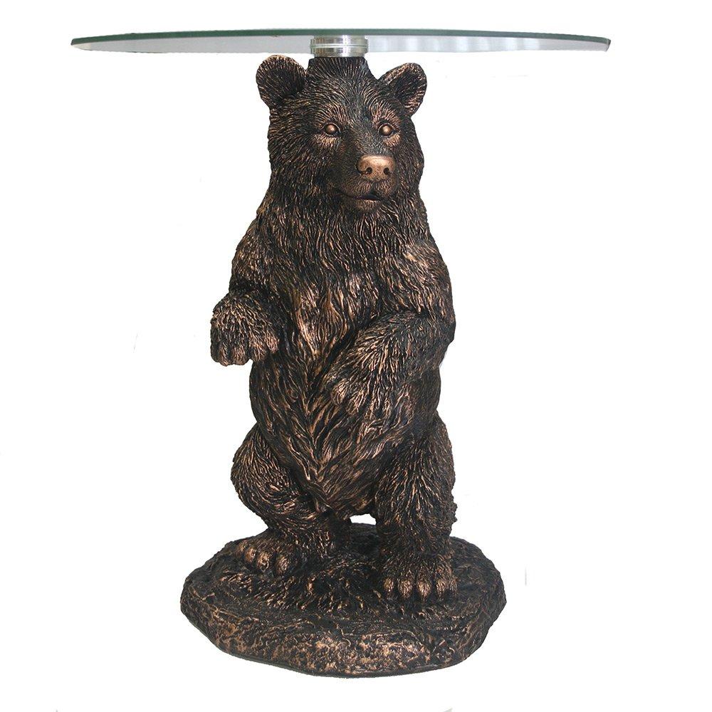 Стол журнальный Медведь (медь), D45 H55 см (2 части - основание, столешница)