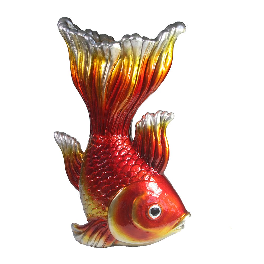 Фигура декоративная Ваза Рыбка (акрил) L10W13H28