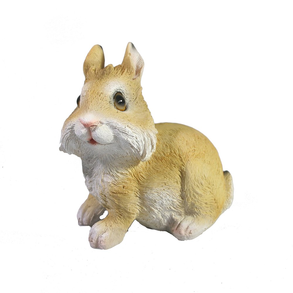 Фигура декоративная Пушистый кролик сидит (бежевый) L11W7H11,5