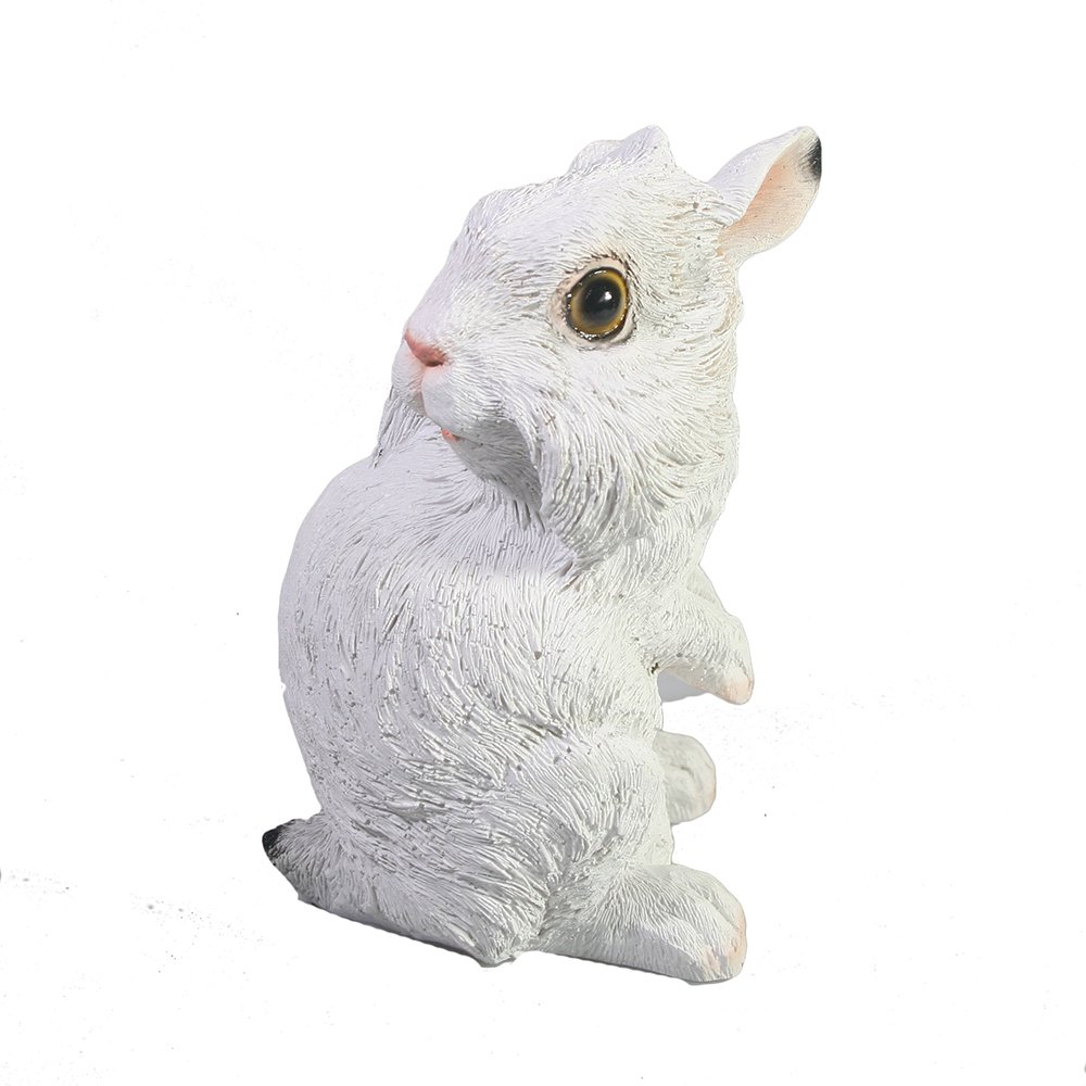 Фигура декоративная Пушистый кролик оглянулся (белый) L8W8H12